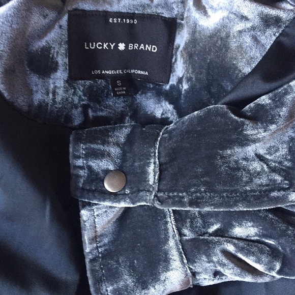 Lucky Brand Velvet Jacket w Snaps ♥️ S - Picture 7 of 8
